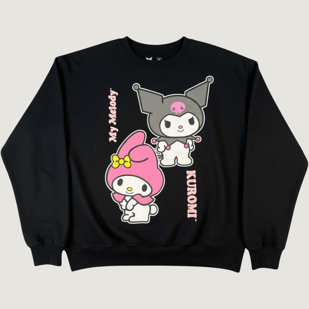 Sanrio Kuromi My Melody Graphic Sweatshirt Black XL Pullover SIL-34452